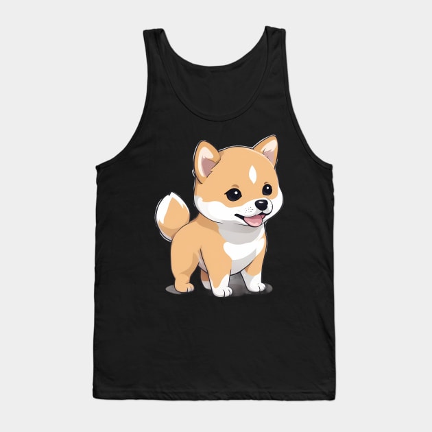 Tiny Baby Shiba Inu Tank Top by animegirlnft